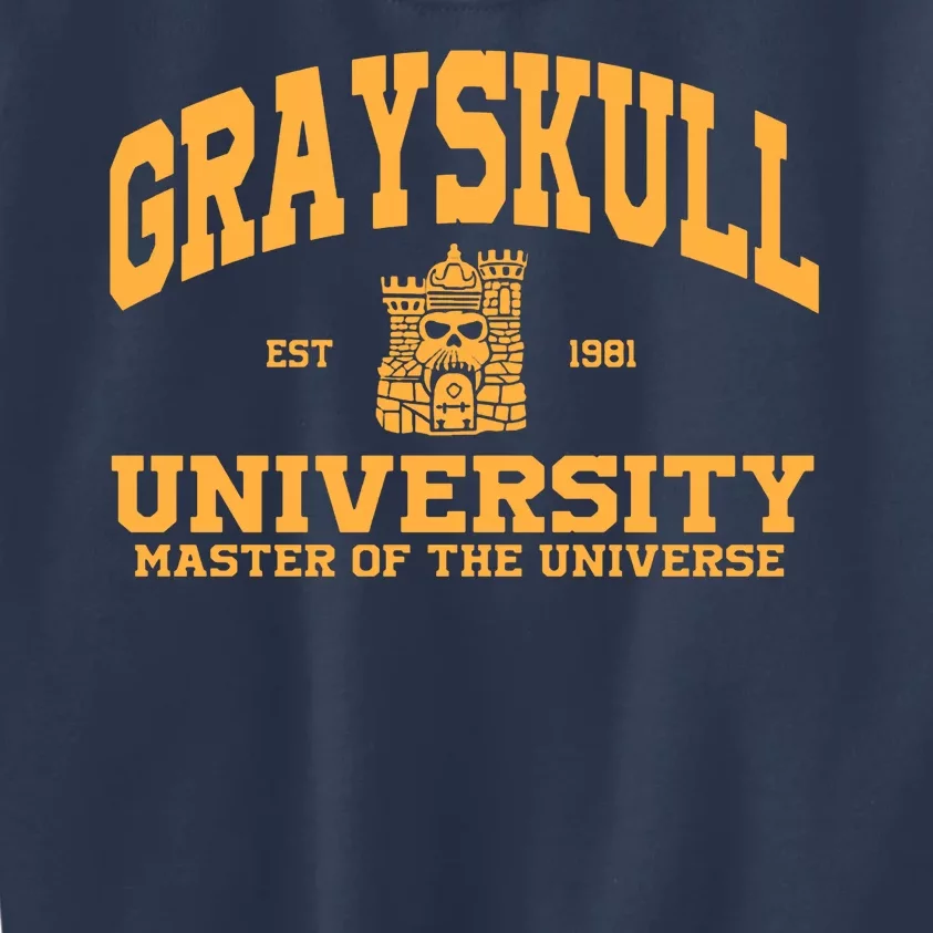 Grayskull University Master Of The Universe Kids Sweatshirt