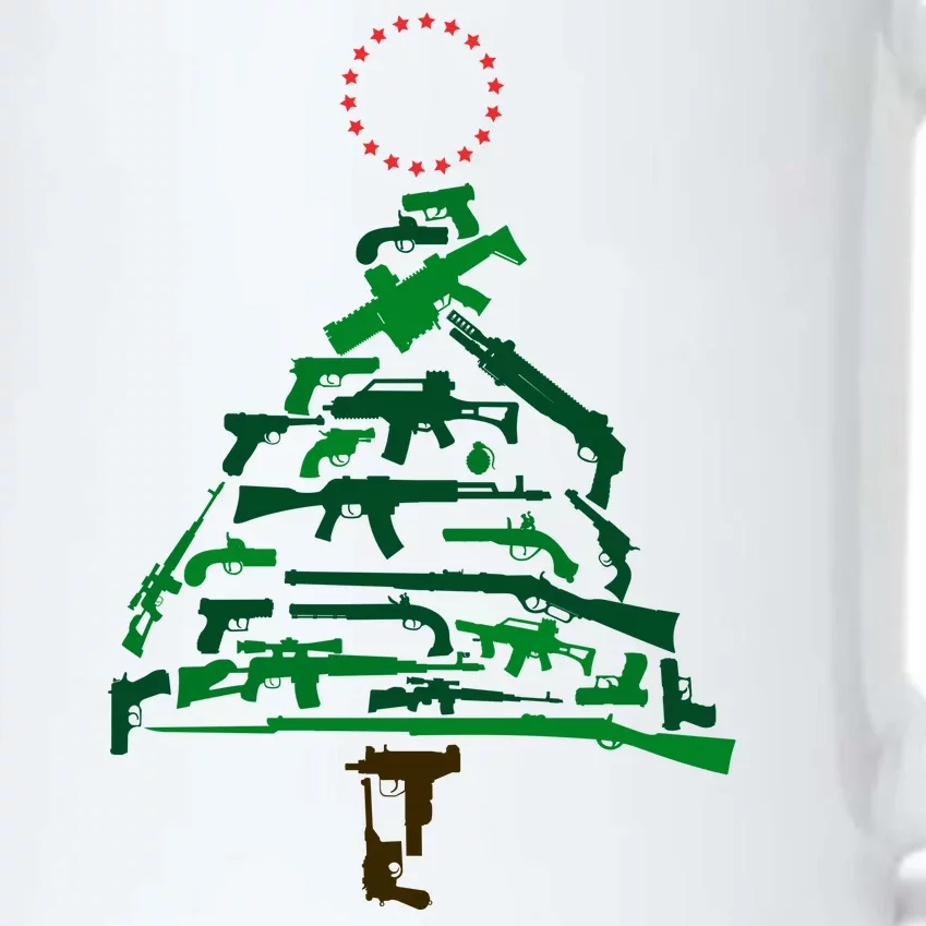 Gun Christmas Tree Black Color Changing Mug