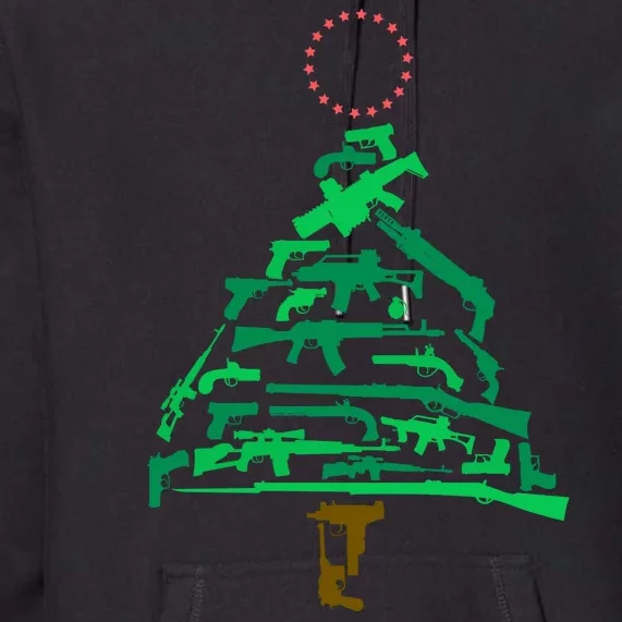 Gun Christmas Tree Premium Hoodie