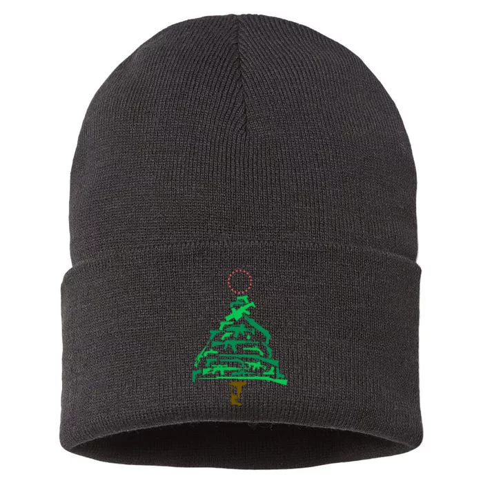 Gun Christmas Tree Sustainable Knit Beanie