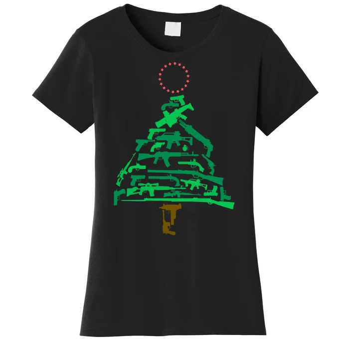 Gun Christmas Tree Women's T-Shirt