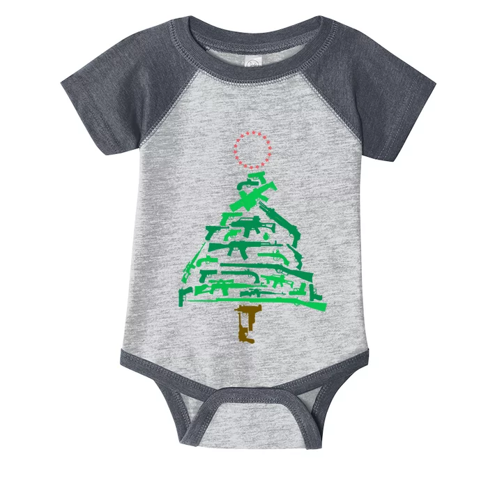 Gun Christmas Tree Infant Baby Jersey Bodysuit