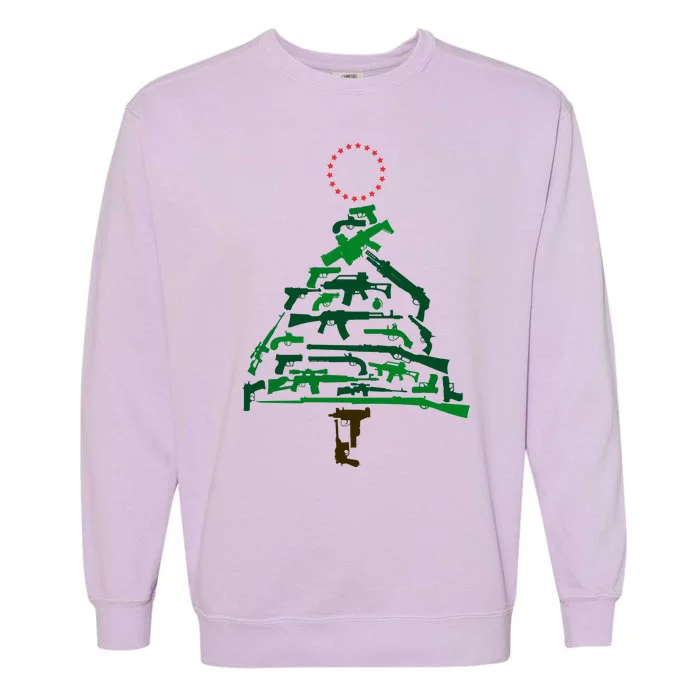 Gun Christmas Tree Garment-Dyed Sweatshirt