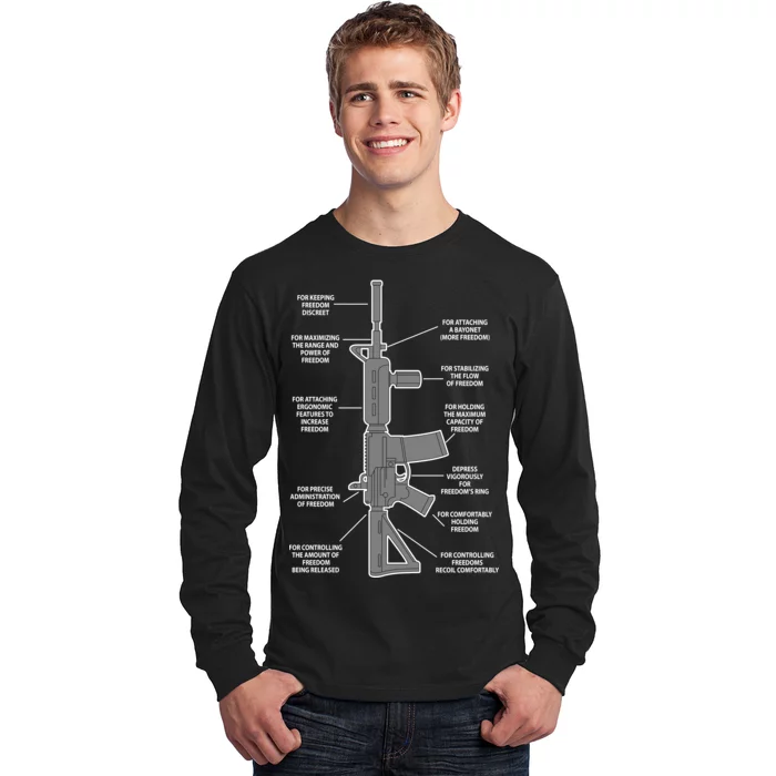 Gun For keeping Freedom Discreet Long Sleeve Shirt