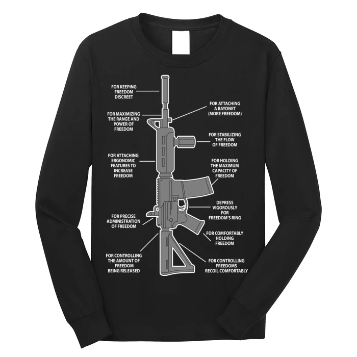 Gun For keeping Freedom Discreet Long Sleeve Shirt