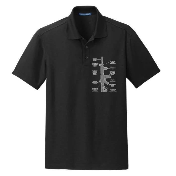 Gun For keeping Freedom Discreet Dry Zone Grid Performance Polo