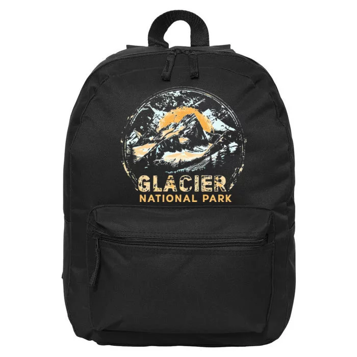 Glacier Us National Park Vintage 16 in Basic Backpack