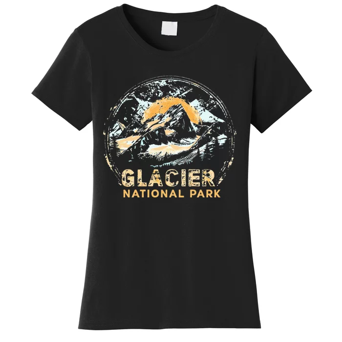 Glacier Us National Park Vintage Women's T-Shirt