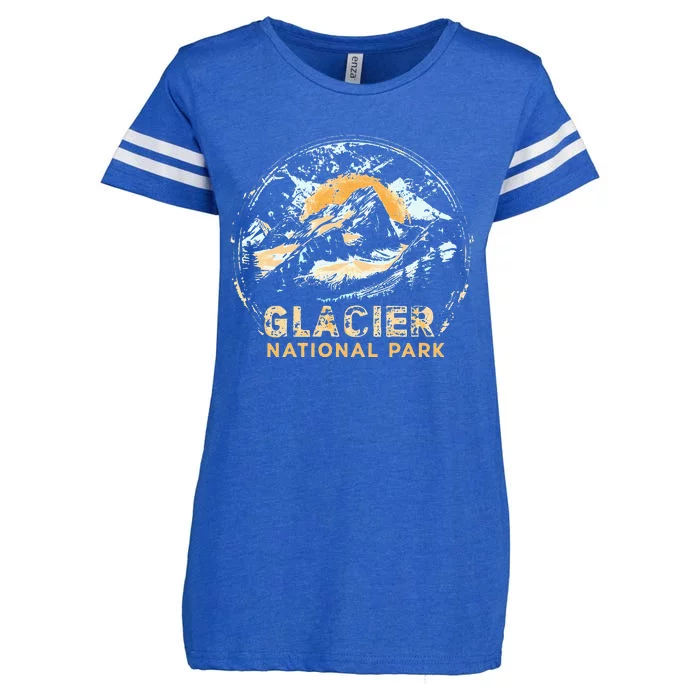 Glacier Us National Park Vintage Enza Ladies Jersey Football T-Shirt