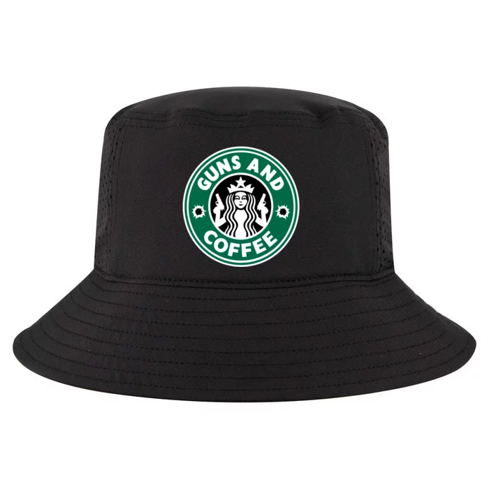 Guns And Coffee Cool Comfort Performance Bucket Hat