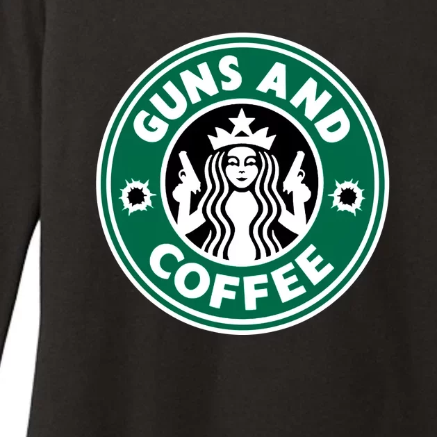 Guns And Coffee Womens CVC Long Sleeve Shirt