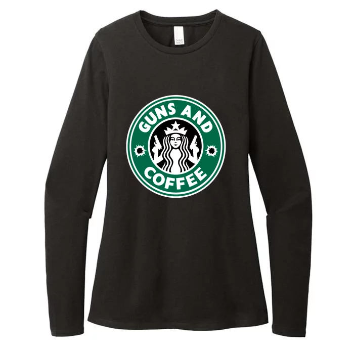 Guns And Coffee Womens CVC Long Sleeve Shirt