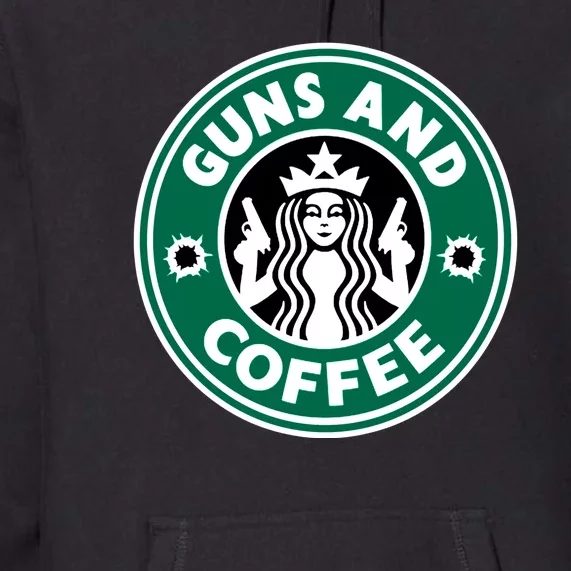 Guns And Coffee Premium Hoodie