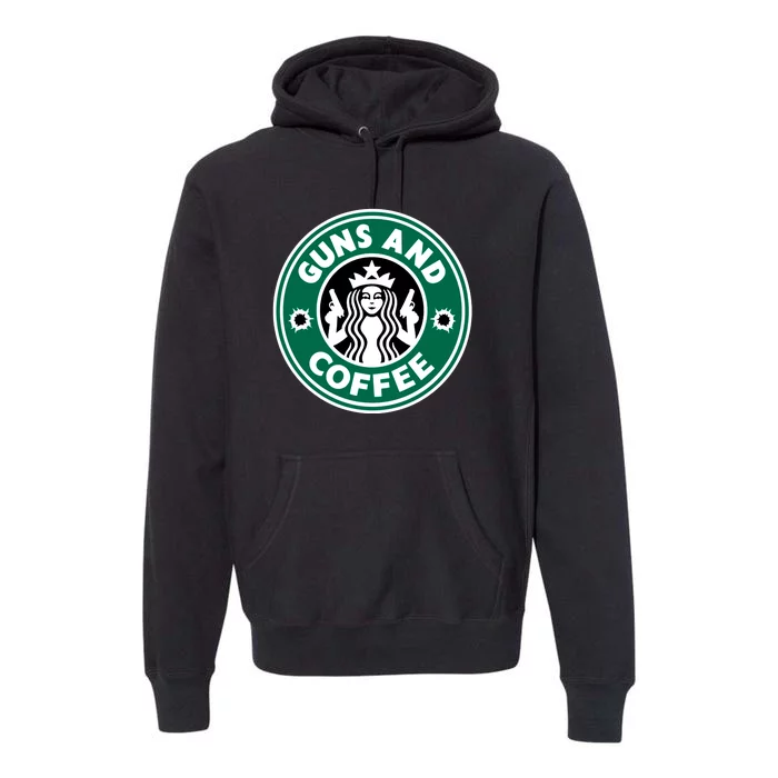 Guns And Coffee Premium Hoodie