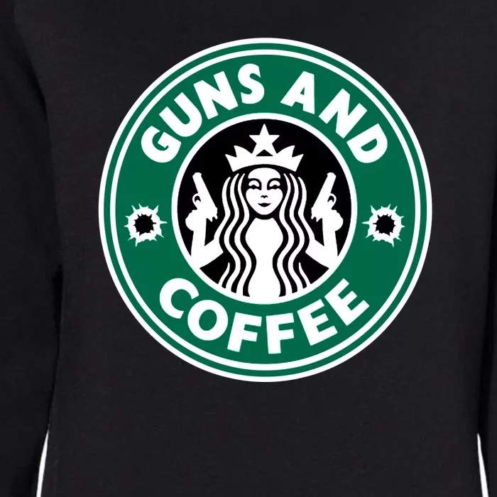 Guns And Coffee Womens California Wash Sweatshirt