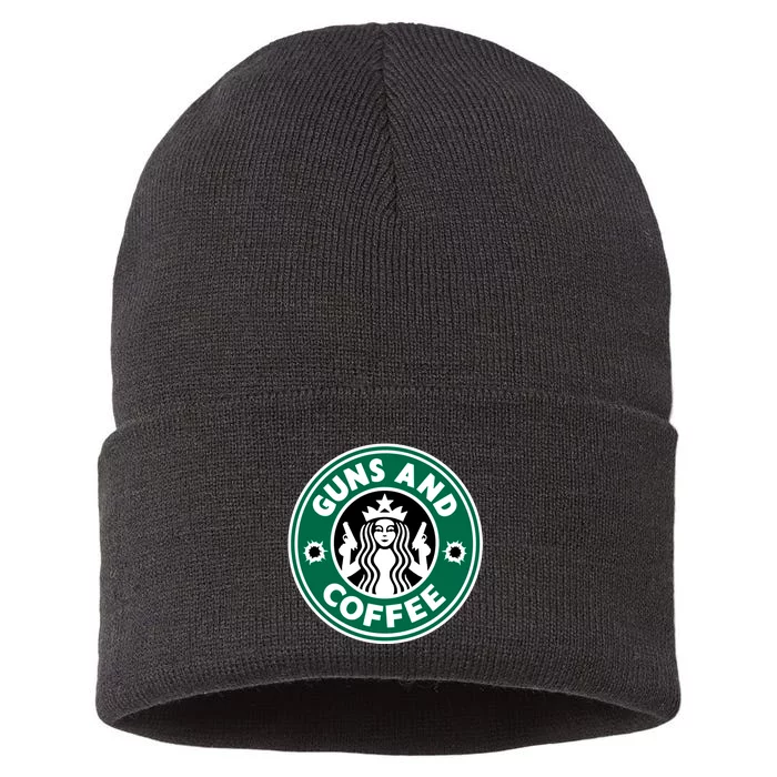 Guns And Coffee Sustainable Knit Beanie