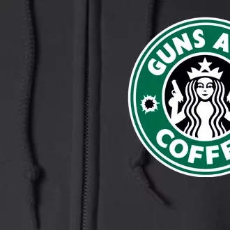 Guns And Coffee Full Zip Hoodie