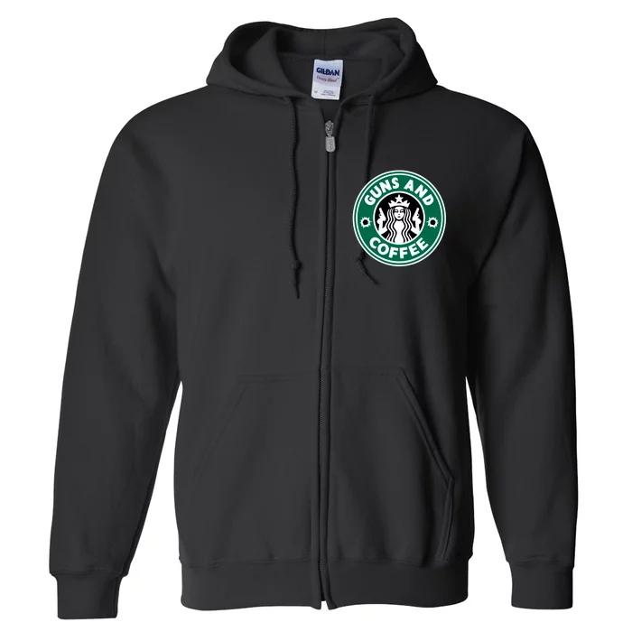 Guns And Coffee Full Zip Hoodie