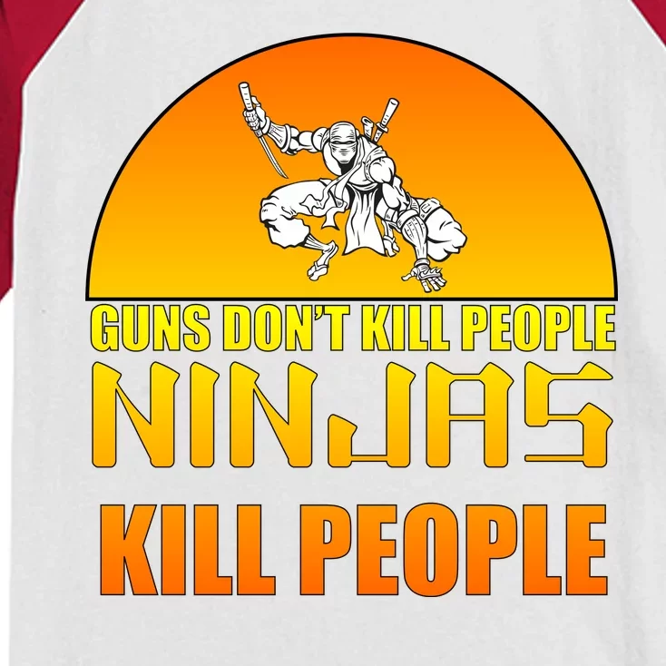 Guns Don't Kill People Grandmas With handsome Grandsons Do Kids Colorblock Raglan Jersey