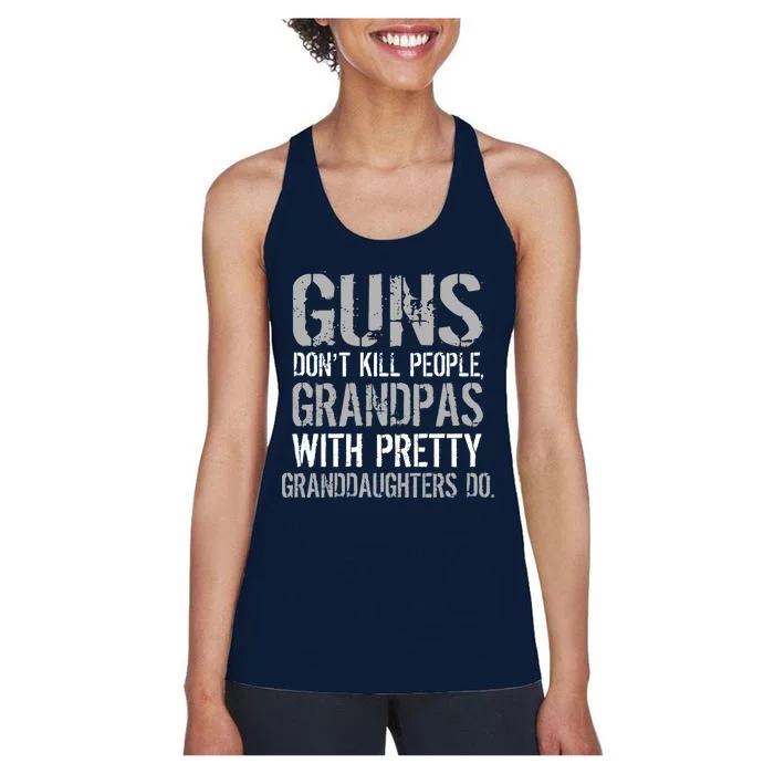 Guns Don't Kill People Grandpas Do Women's Racerback Tank