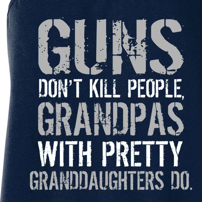 Guns Don't Kill People Grandpas Do Women's Racerback Tank