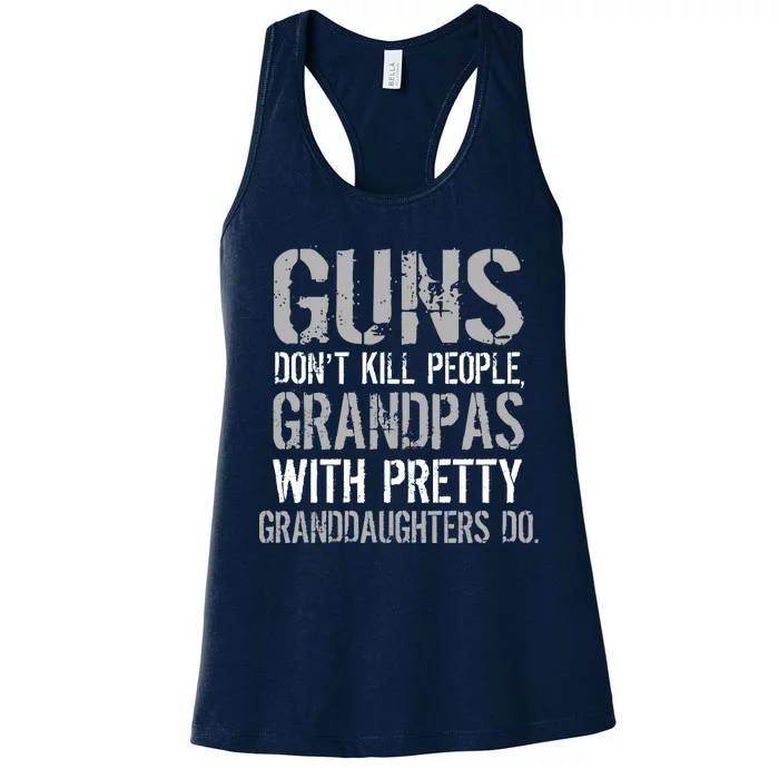 Guns Don't Kill People Grandpas Do Women's Racerback Tank