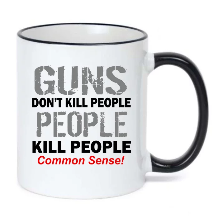 Guns Don't Kill People Kill People Black Color Changing Mug