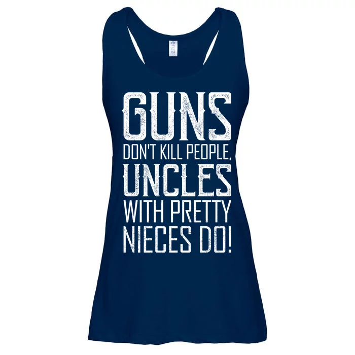 Guns Don't Kill People Uncles With Pretty Nieces Do Ladies Essential Flowy Tank