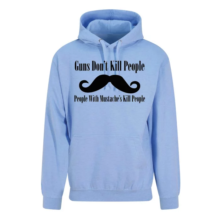 Guns Don't Kill People With Mustache's Do Unisex Surf Hoodie