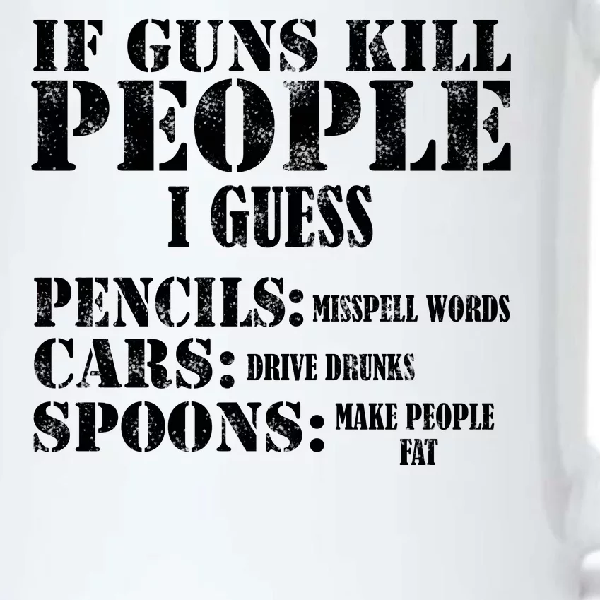 Guns Kill People Cars Drive Drunk Black Color Changing Mug