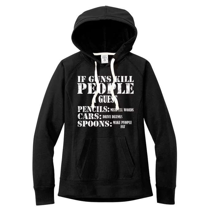 Guns Kill People Cars Drive Drunk Women's Fleece Hoodie