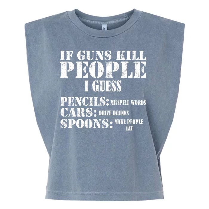 Guns Kill People Cars Drive Drunk Garment-Dyed Women's Muscle Tee