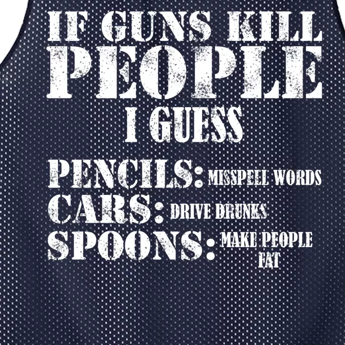 Guns Kill People Cars Drive Drunk Mesh Reversible Basketball Jersey Tank