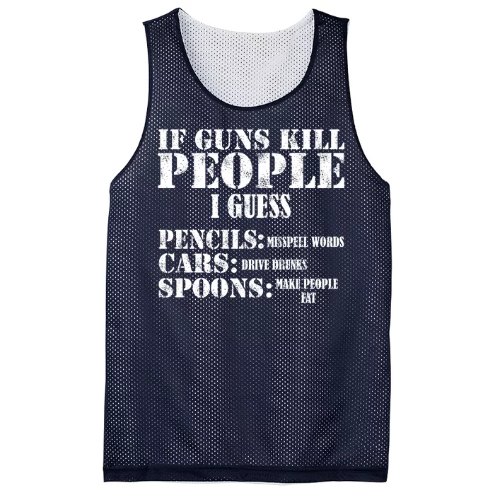 Guns Kill People Cars Drive Drunk Mesh Reversible Basketball Jersey Tank