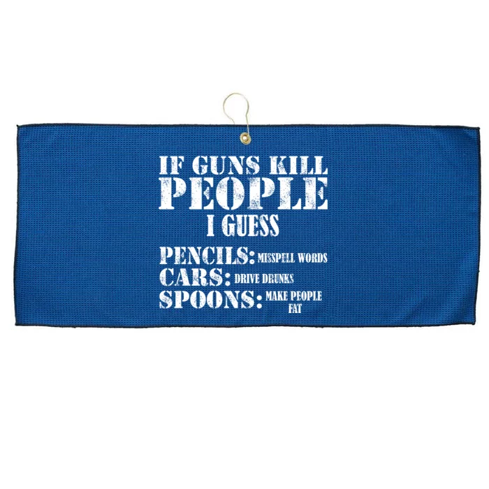 Guns Kill People Cars Drive Drunk Large Microfiber Waffle Golf Towel