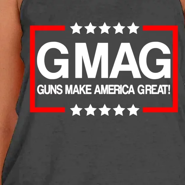 Guns Make America Great Women's Knotted Racerback Tank