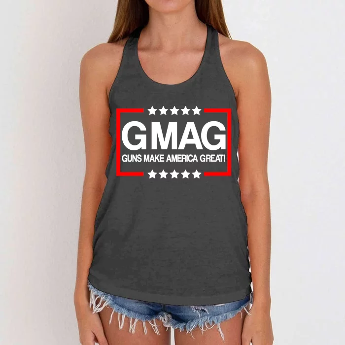 Guns Make America Great Women's Knotted Racerback Tank