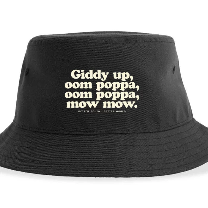 Giddy Up Oom Poppa Omm Poppa Mow Mow Better South Better Sustainable Bucket Hat