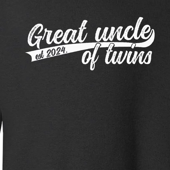 Great Uncle Of Twins 2024 Promoted To Great Uncle Of Twins Toddler Sweatshirt