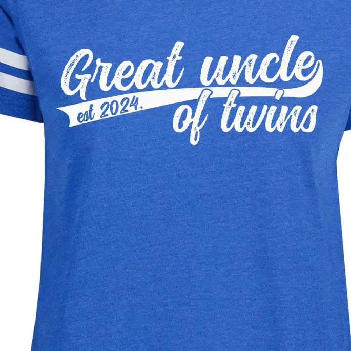 Great Uncle Of Twins 2024 Promoted To Great Uncle Of Twins Enza Ladies Jersey Football T-Shirt