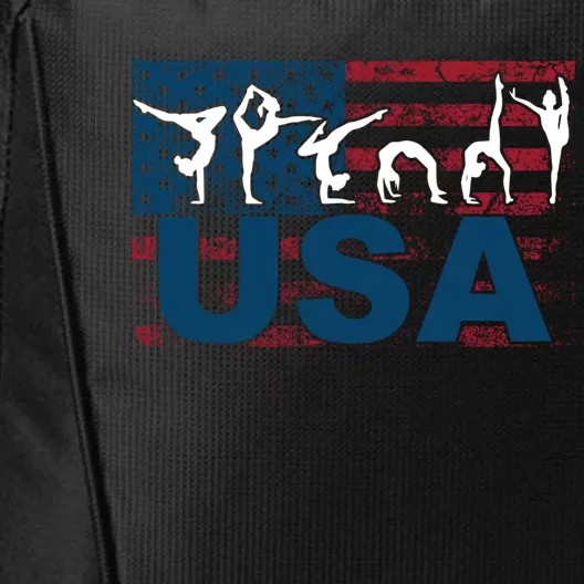 Gymnastics Usa Patriotism Funny Sports Us American Gift City Backpack