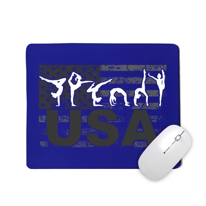 Gymnastics Usa Patriotism Funny Sports Us American Gift Funny Gift Mousepad