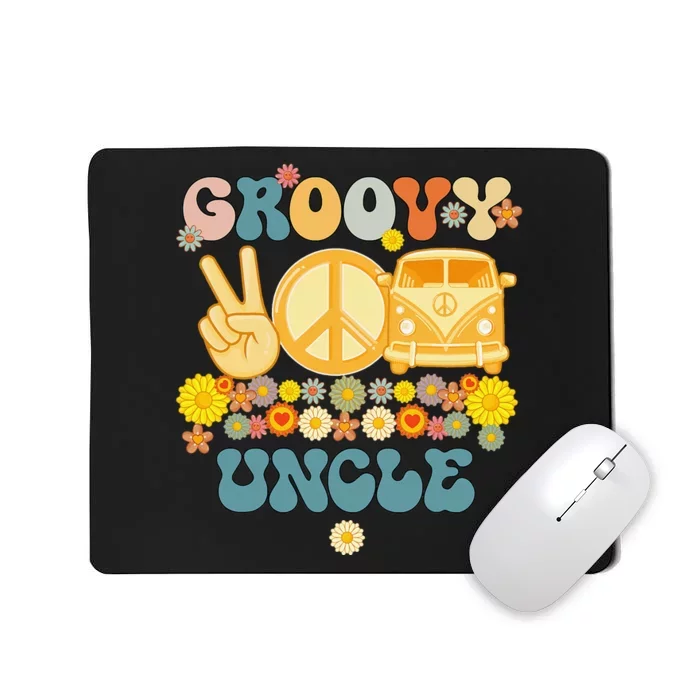 Groovy Uncle Retro Matching Family Baby Shower Father's Day Mousepad