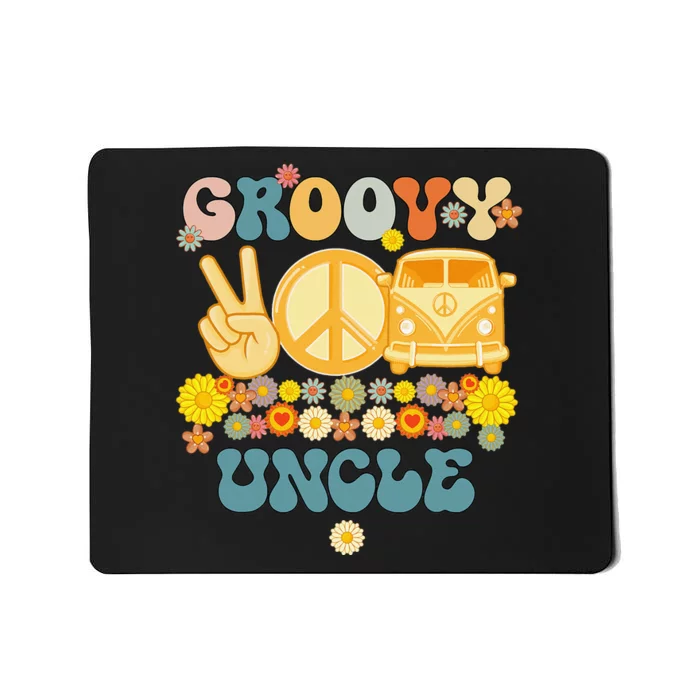 Groovy Uncle Retro Matching Family Baby Shower Father's Day Mousepad