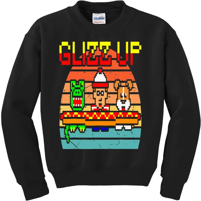 Glizz Up Retro Design Kids Sweatshirt