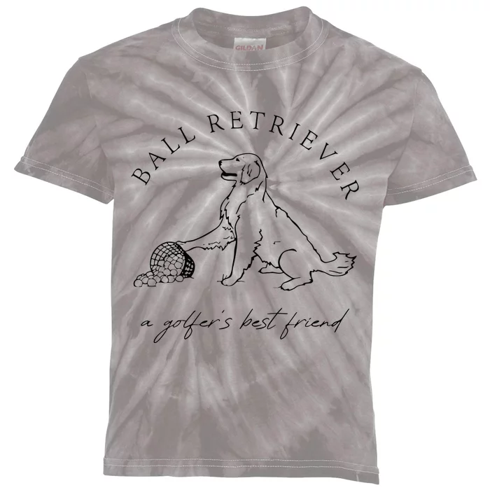 Ground Under Repair Ball Retriever Kids Tie-Dye T-Shirt