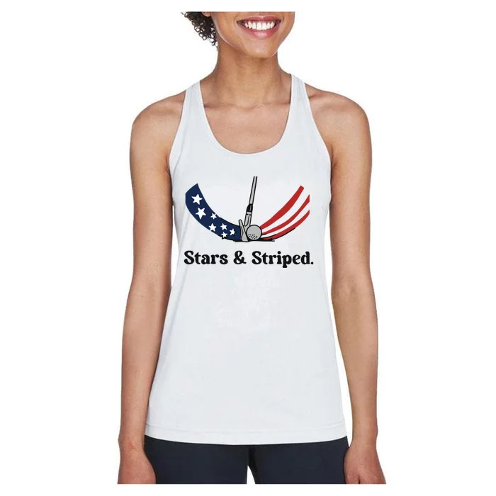 Ground Under Repair Stars Striped Women's Racerback Tank