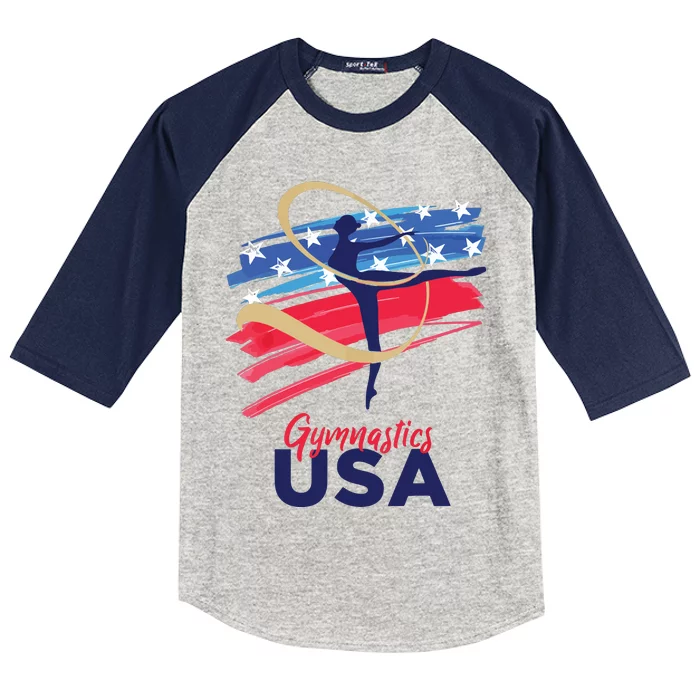 Gymnastics USA Support Team Kids Colorblock Raglan Jersey