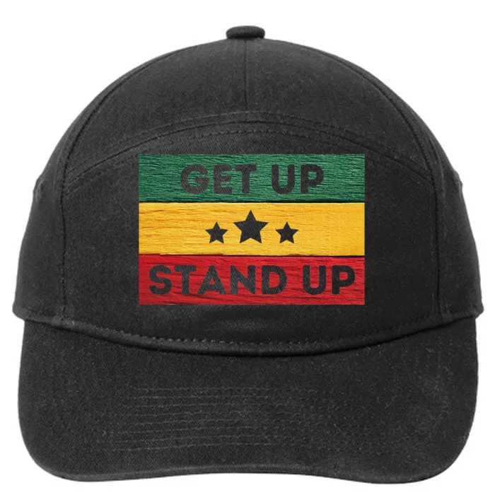 Get Up Stand Up Reggae 7-Panel Snapback Hat