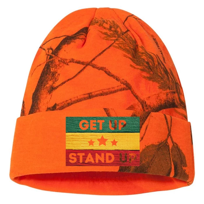 Get Up Stand Up Reggae Kati - 12in Camo Beanie